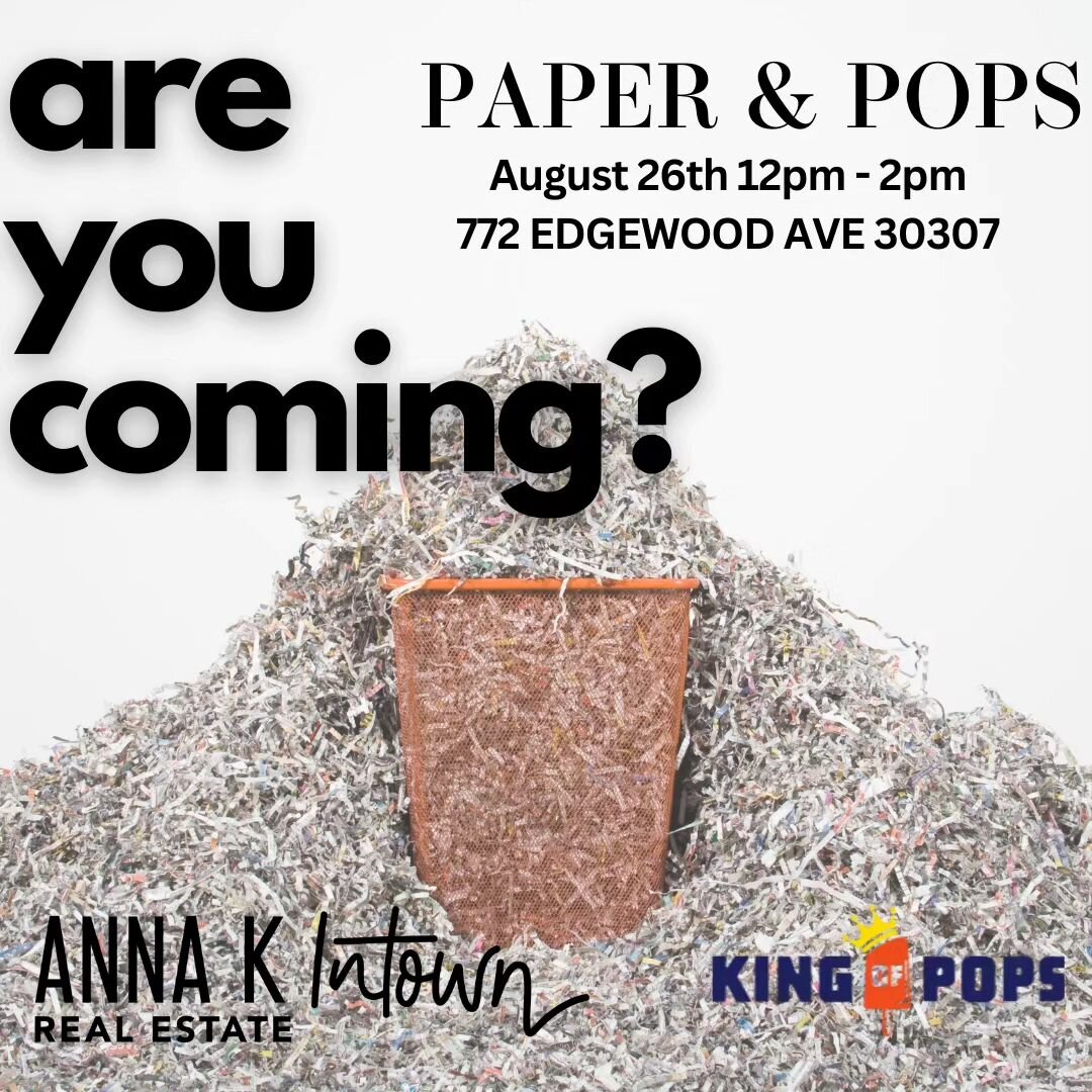 Join us Saturday, August 26th from 12pm - 2pm for a Paper Shredding Party! 🥳

Bring all of your old docs collecting dust and securely shred them with us. Plus, cool off with King of Pops while you are here ✨ 

👉🏻 Save your spot by clicking the lin