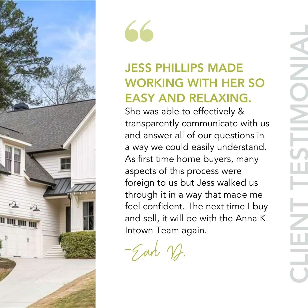 Happy Monday!

We work incredibly hard to make sure each transaction ends with a happy client. Given what we know about the current market and area, we thrive on making the process simple for buyers and sellers. Thank you for recommending Anna K Into