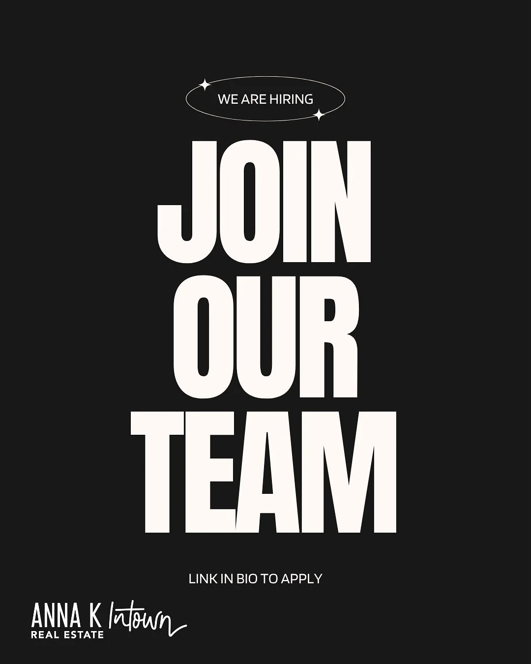 💥 Big news: We&rsquo;re growing our team! 💥

Anna K Intown is looking for an experienced Listing Specialist who&rsquo;s ready to set the standard. We&rsquo;re talking high-achievers with a &ldquo;we over me&rdquo; mindset, sharp communication skill