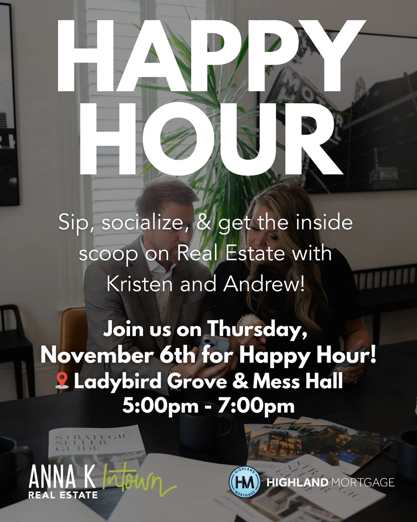 🍷 Thinking about buying a home? Great news—there is still time in 2025!
Join us Nov 6th for a casual Happy Hour where you’ll get expert tips, answers to your questions, and the inside scoop on how to buy before the year ends. 🏡✨
📍 La