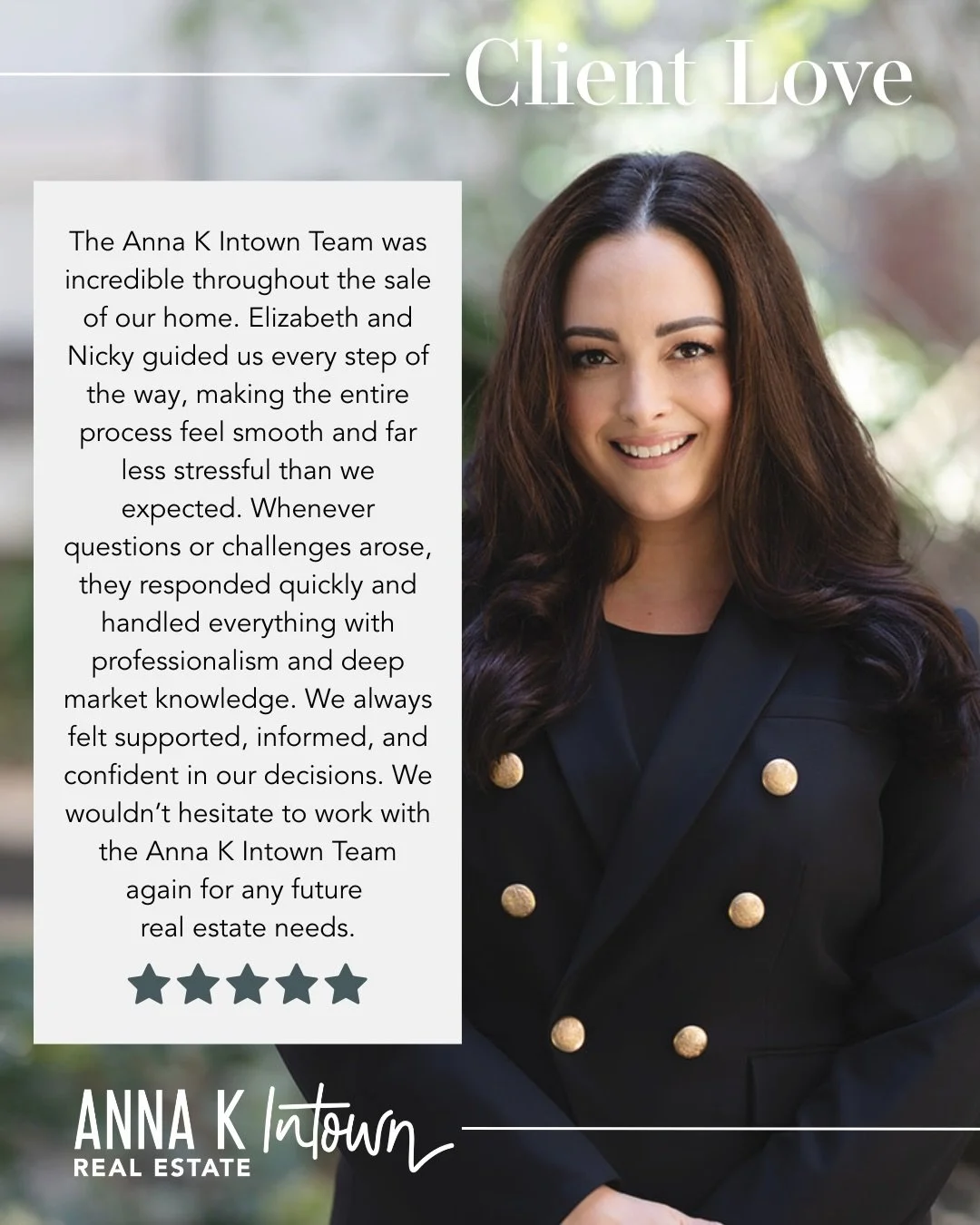 Two different journeys. One consistent experience ✨

Whether guiding a first-time buyer or strategically positioning a seller for success, the Anna K Intown Team is committed to delivering clarity, confidence, and results at every stage of the proces