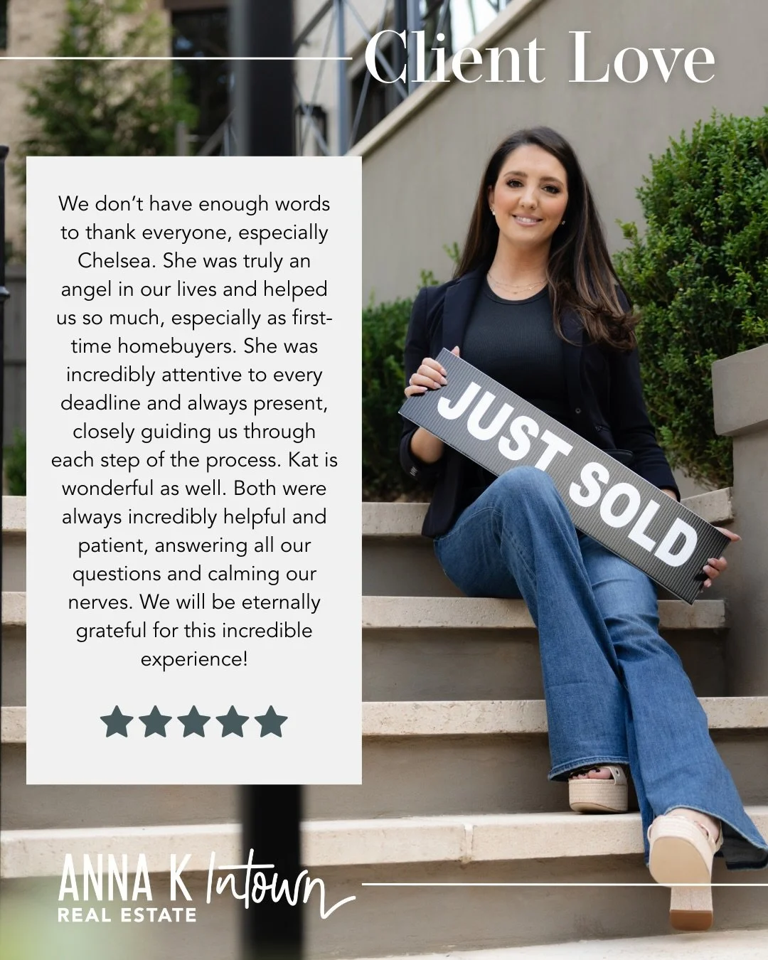 Whether guiding first-time buyers with patience and clarity or navigating a simultaneous sale and purchase with precision, the Anna K Intown Team is committed to making every step feel supported, strategic, and stress-free ✨

To our clients &mdash; t
