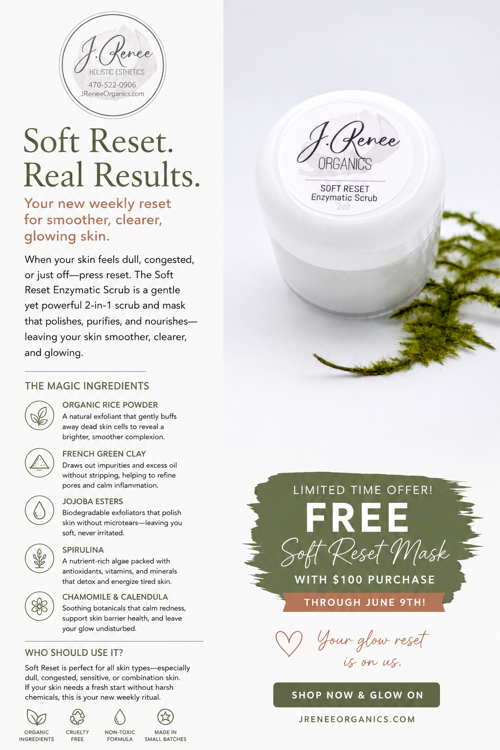 Soft Reset Exfoliating Mask from J Renee Organics