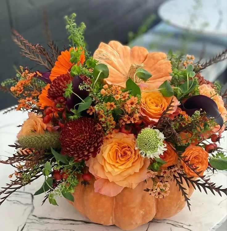 Mini Pumpkin Floral Arrangement