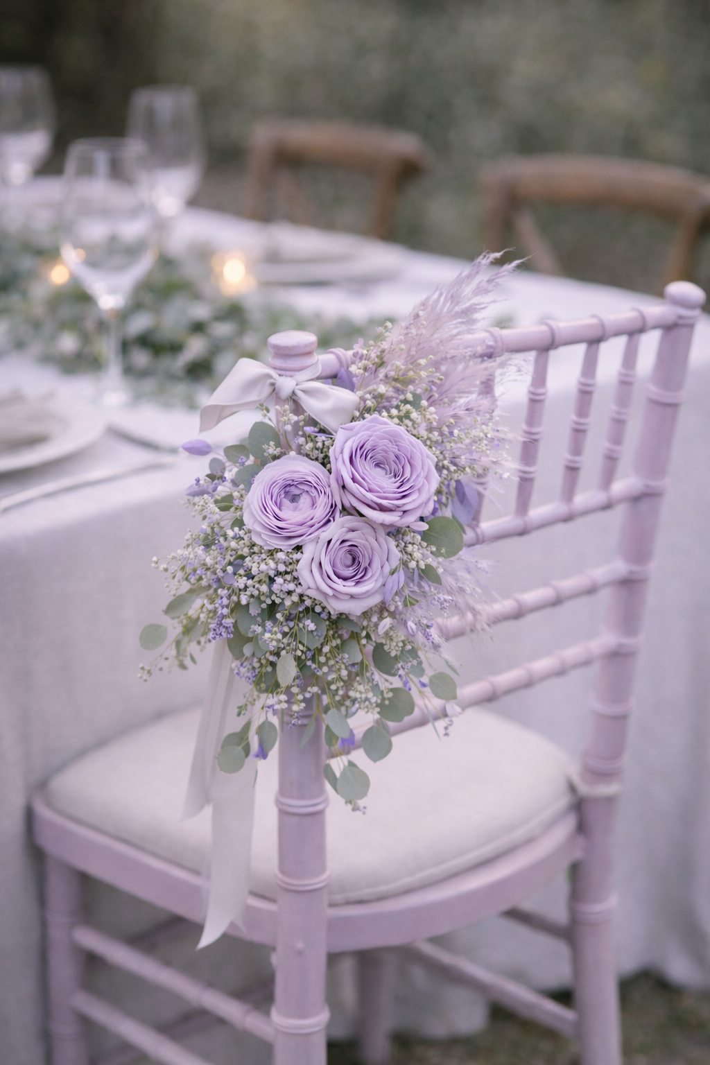 Lavender Chair Adornment