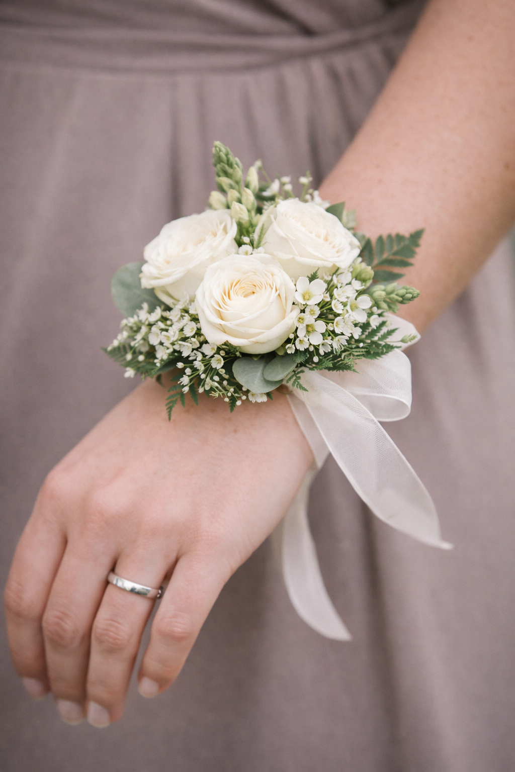 White Wrist Corsage