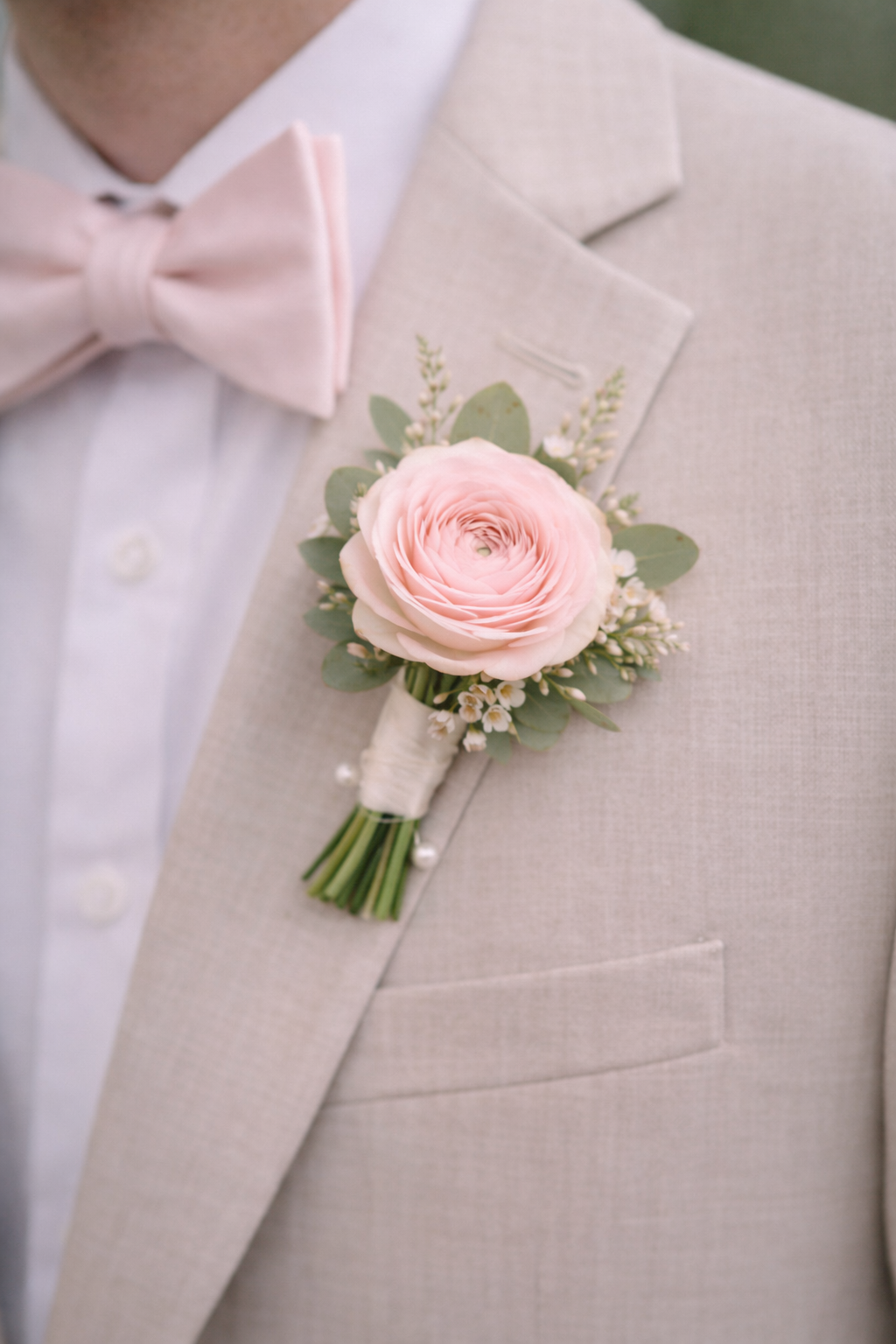 Blush Boutonniere