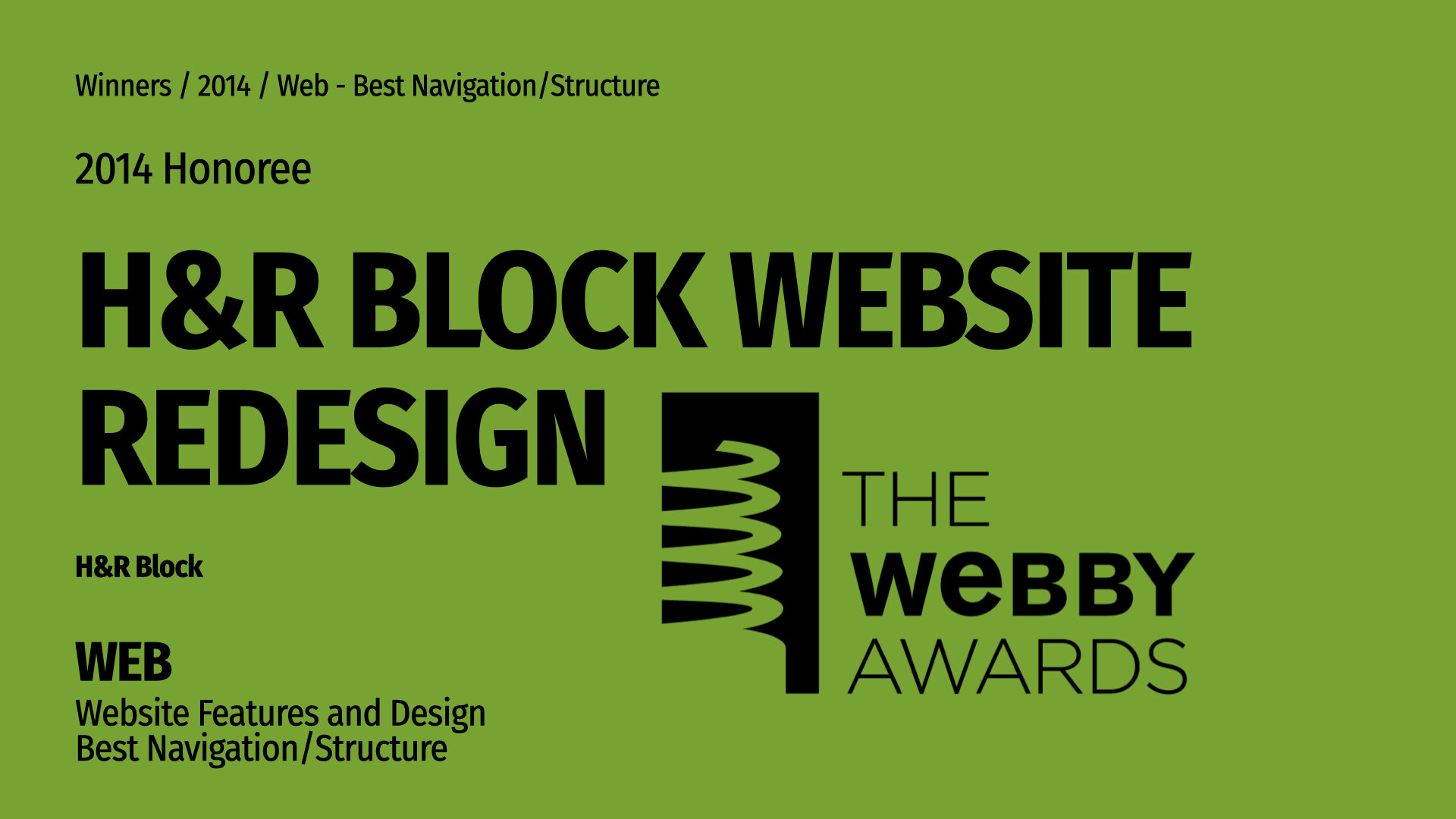 H&R Block Webby Award