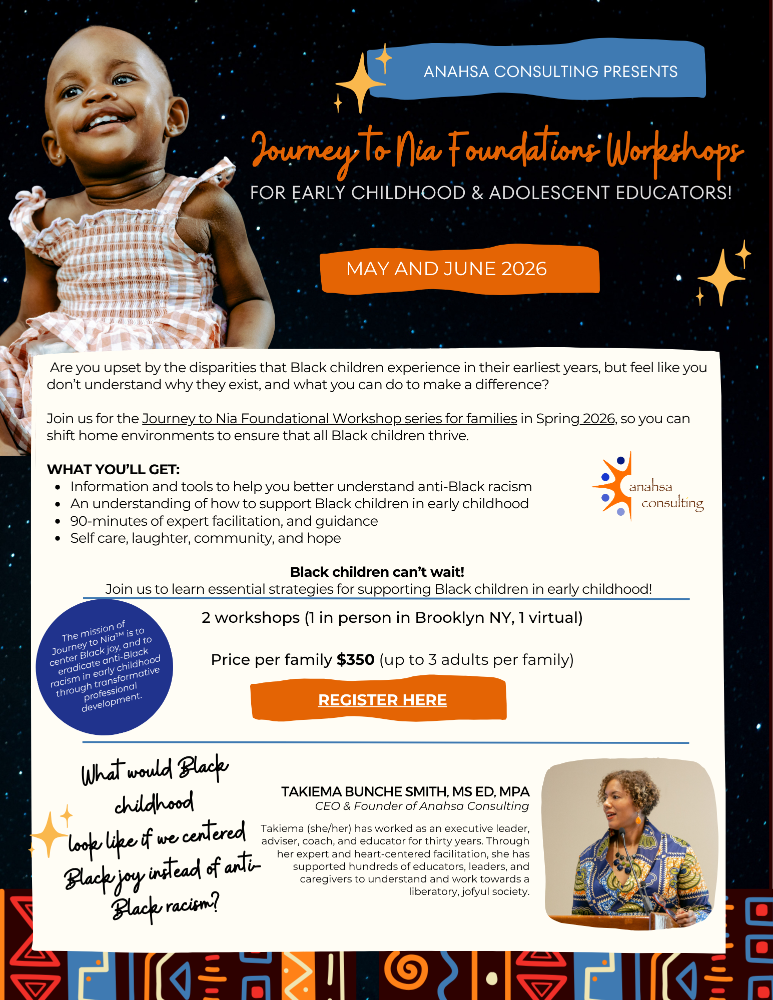 Journey to Nia Foundational Workshops for Families