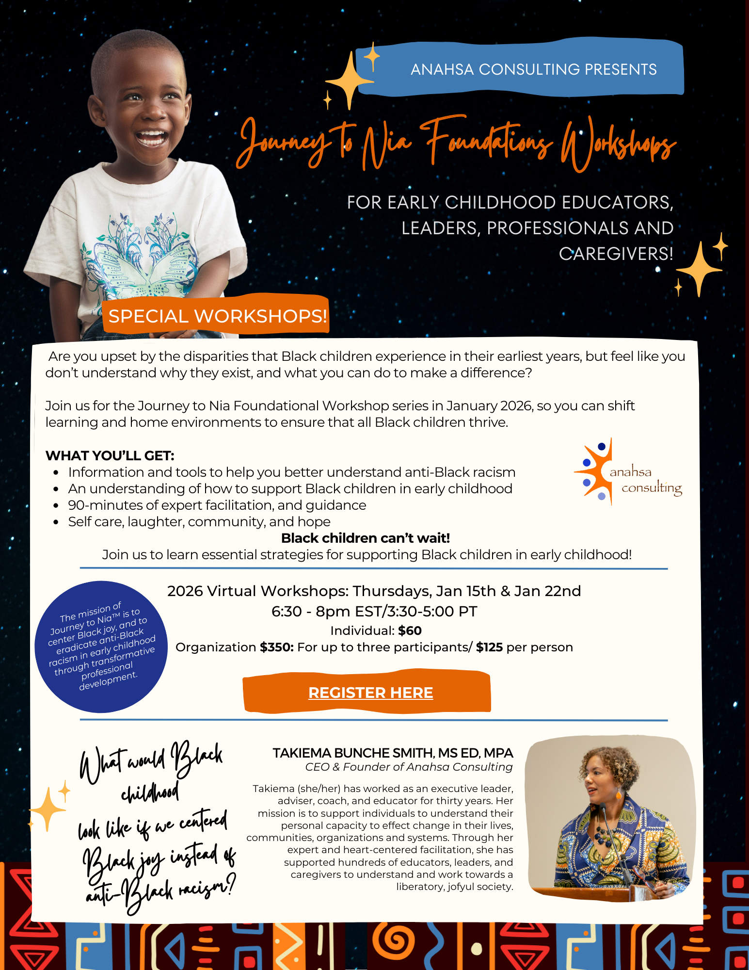Journey to Nia Foundations Workshops (Individual/Sponsor Someone)