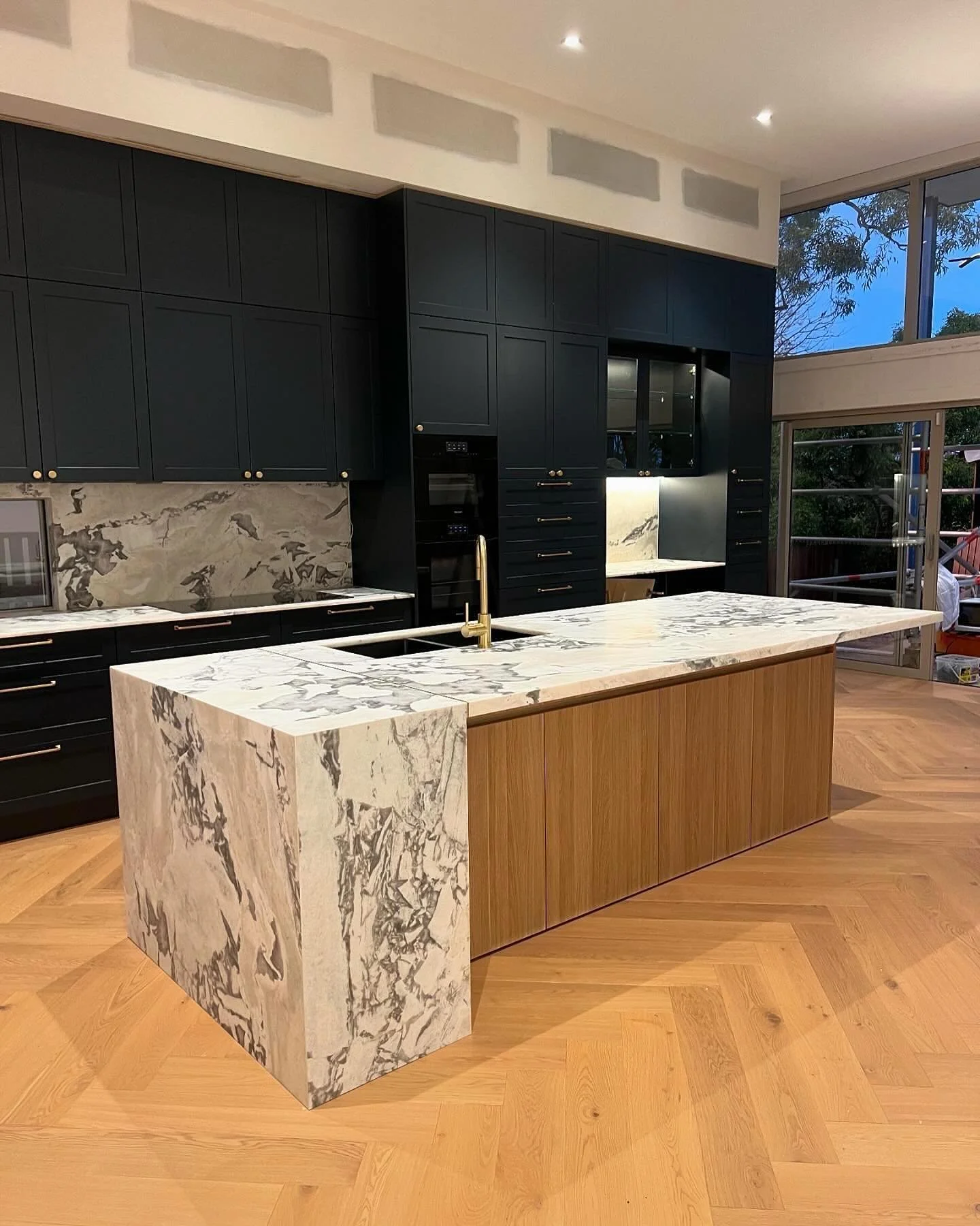 Kitchen/laundry cabinetry and stone at our Riverview project