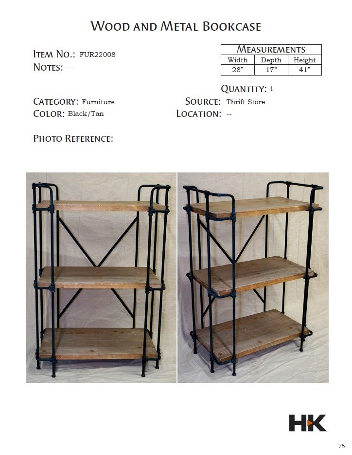 Furniture-Wood and Metal Bookcase.jpg