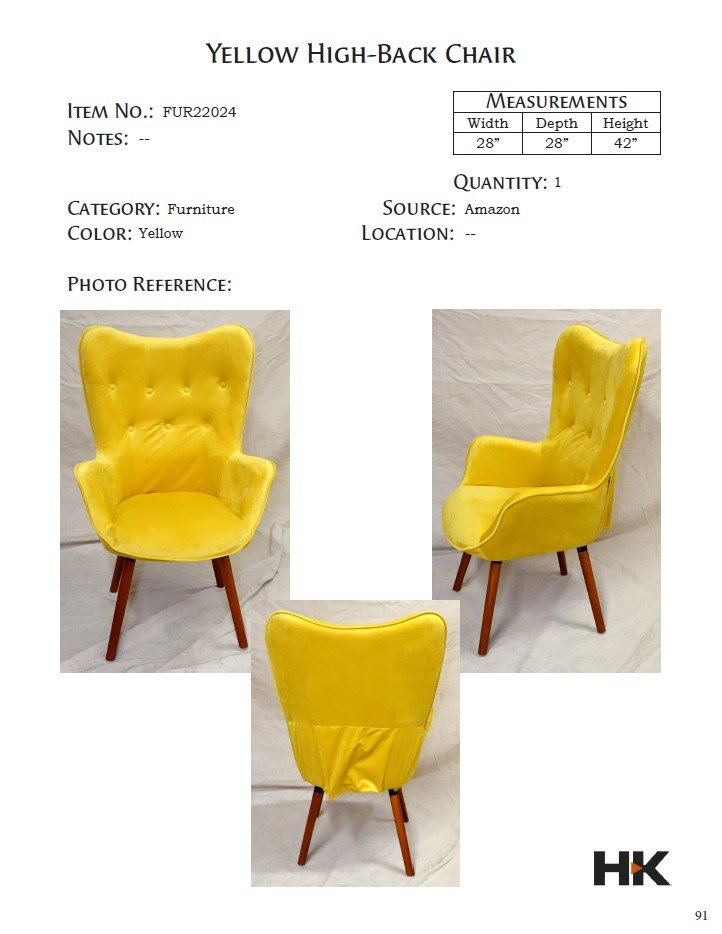 Furniture-Yellow High Back Chair.jpg