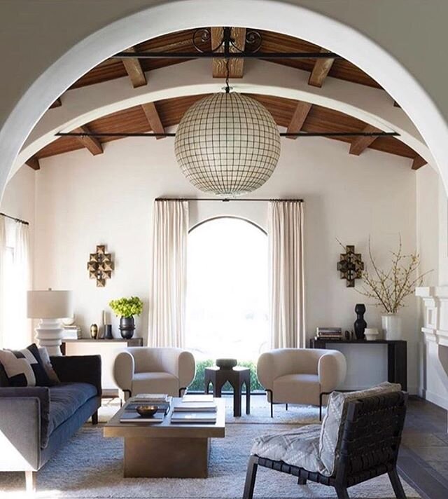 This Modern take on a Spanish home or the other way around is perfection!  This is major inspiration for an upcoming project I have in Palos Verdes Estates.
-
-
-
-
-
-
-
Design by @karlagarciadesignstudio 
#livingroomdecor #livingroomdesign #livingr