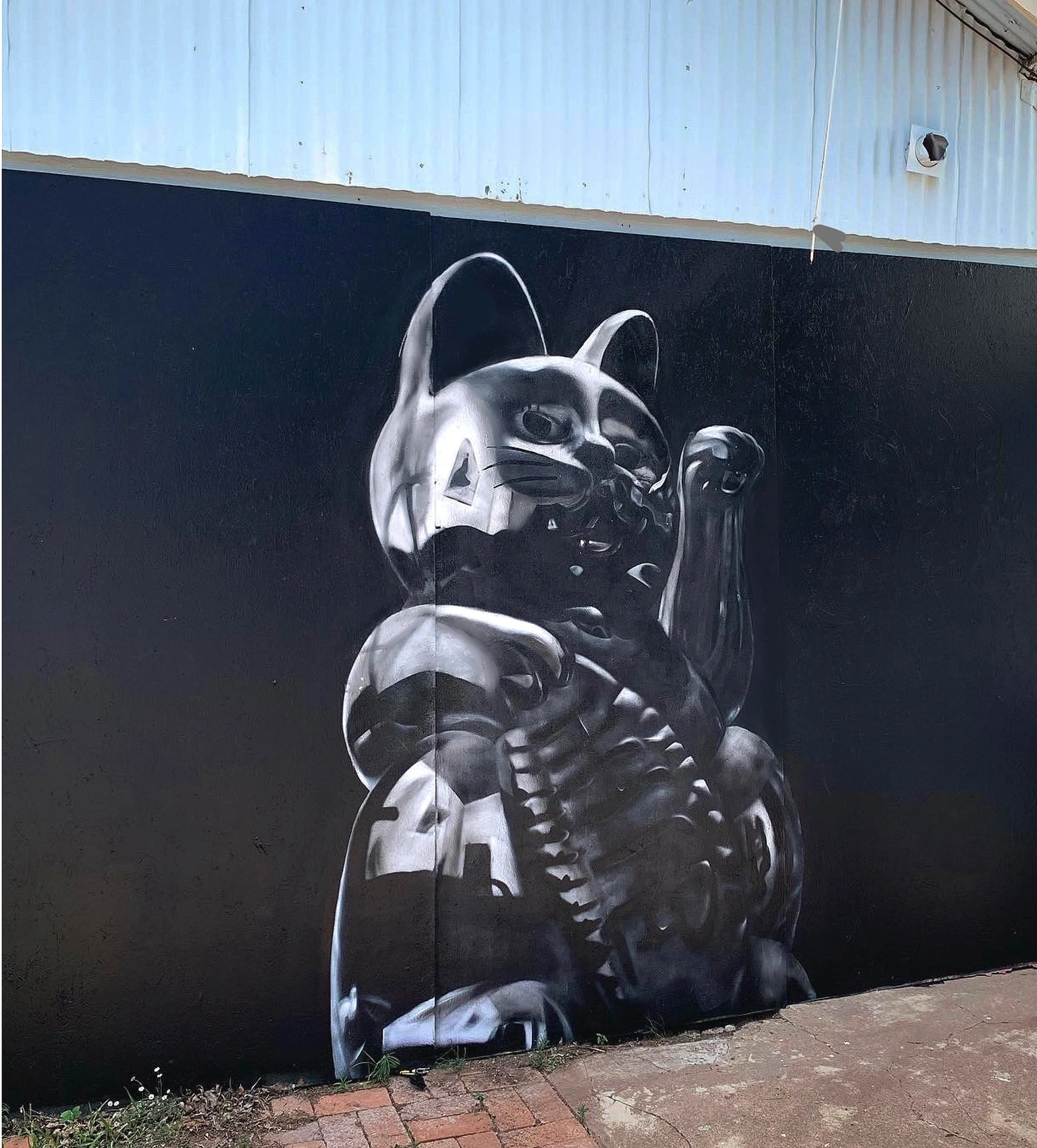 Lucky Cat
8' x 15'
Spray paint mural