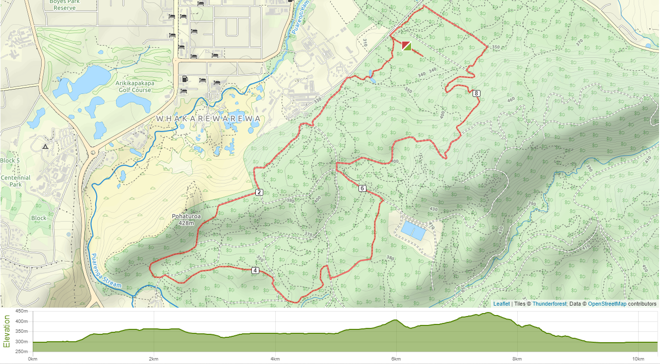 10km Run Course and Elevation
