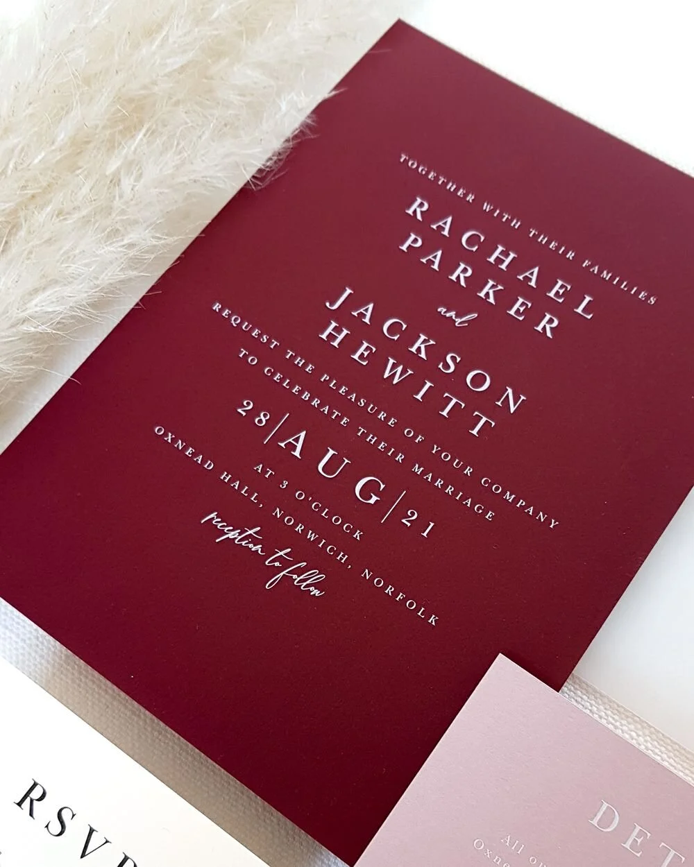Modern Wedding Invites | Colour Collection | Silk & Ink Designs