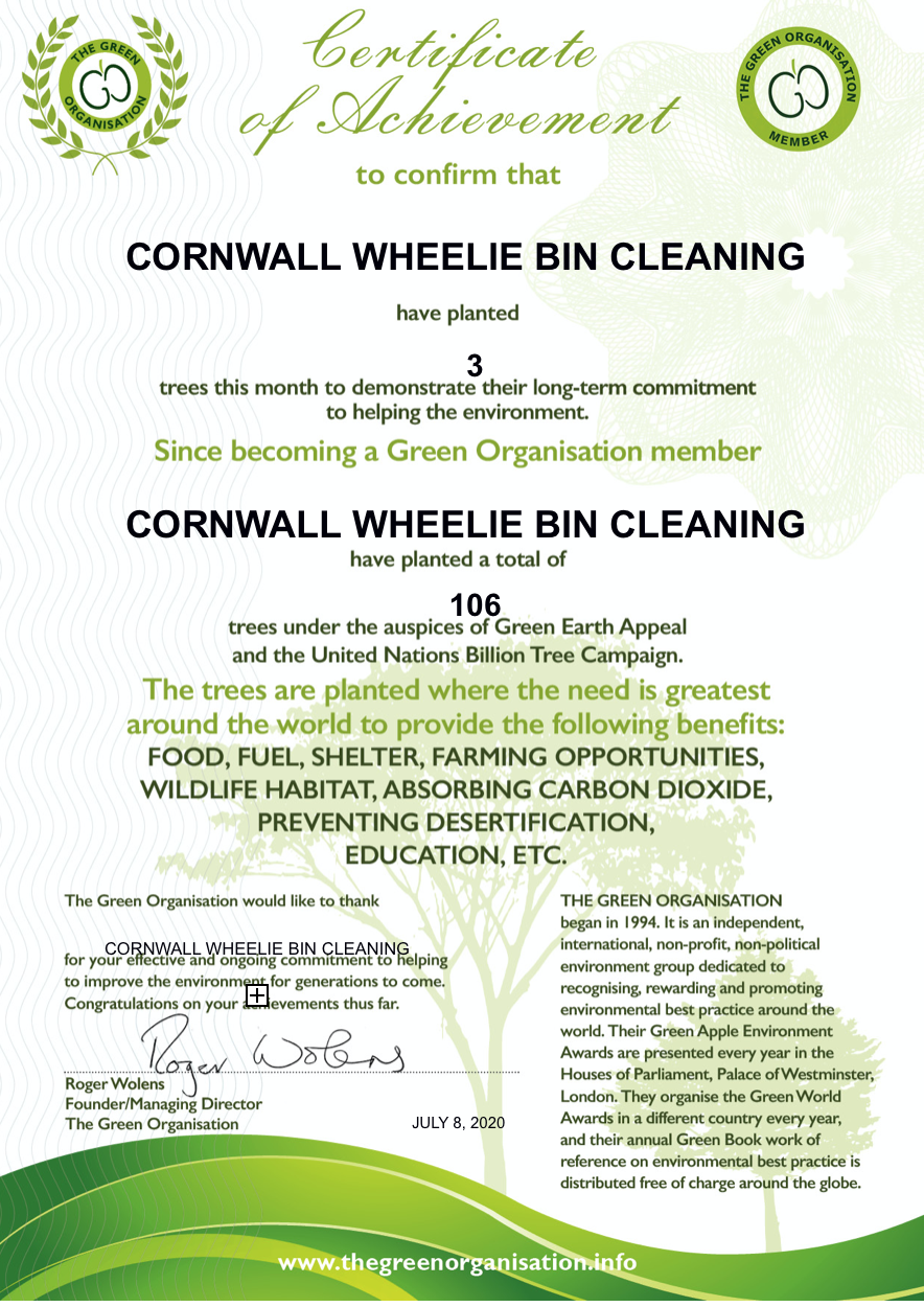 Tree Planting — Cornwall Wheelie Bin Cleaning