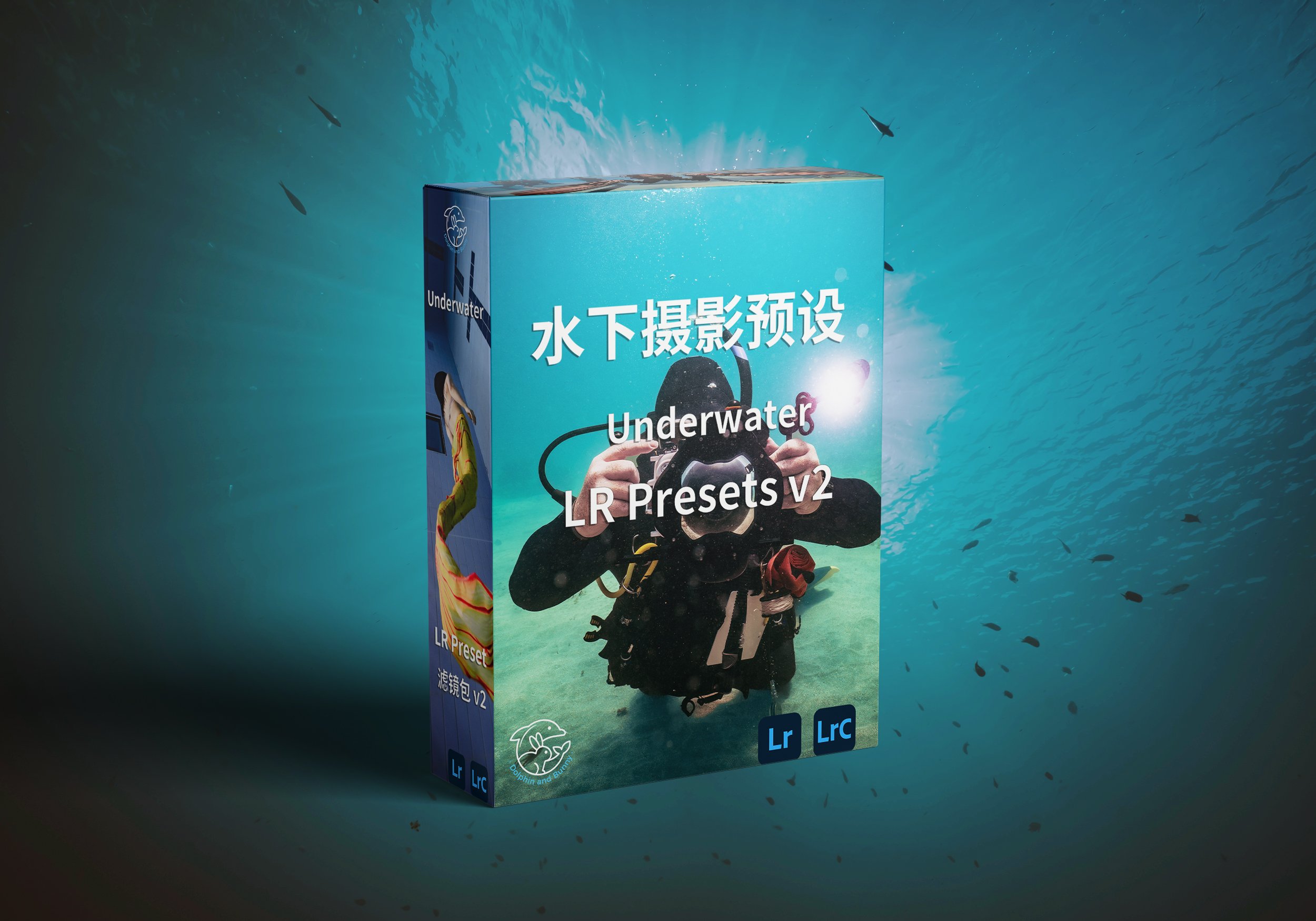 海豚与兔子水下摄影预设 Dolphin and Bunny Underwater LR Preset v2.jpg
