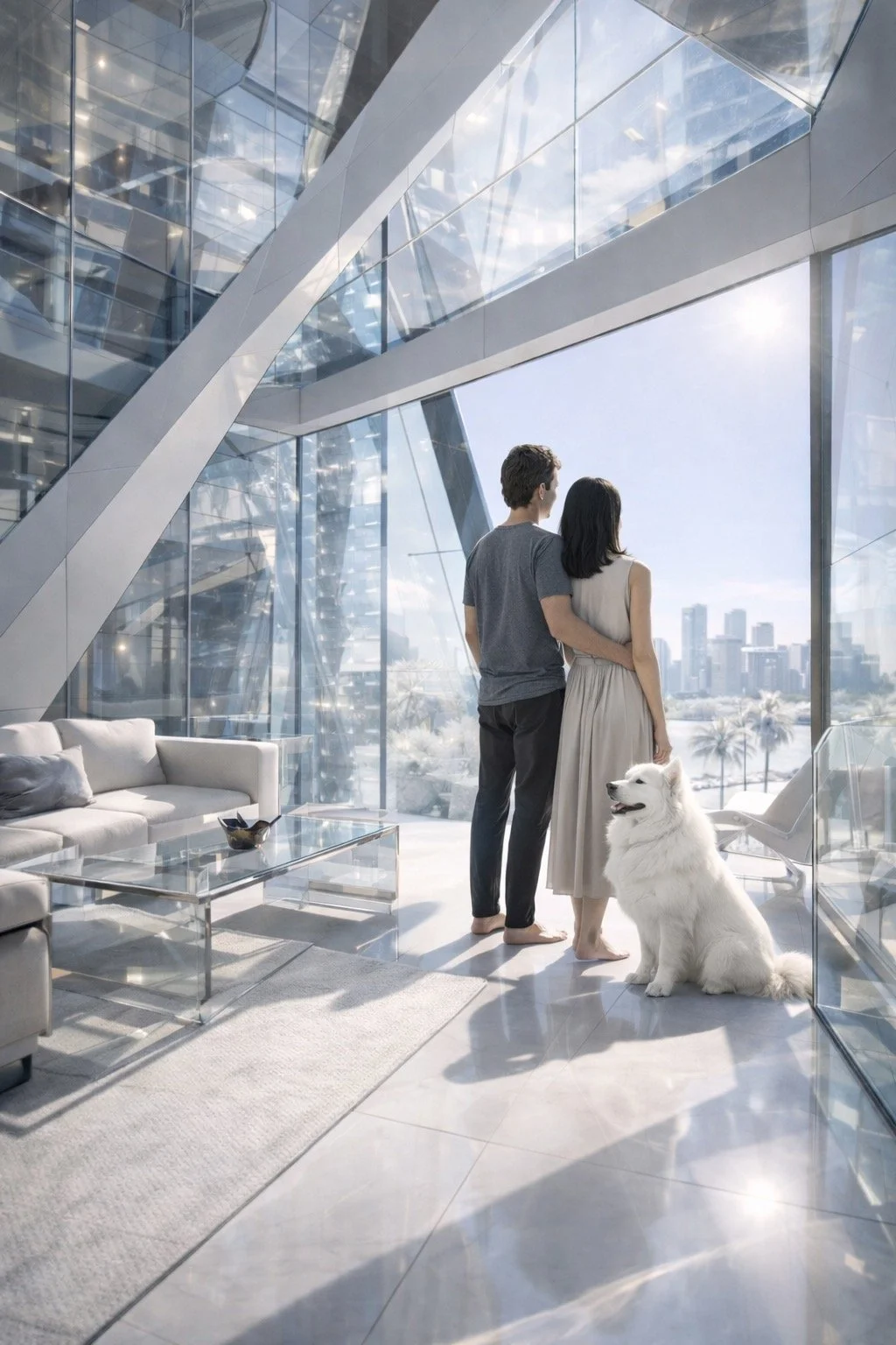 luxurious living with beautiful family