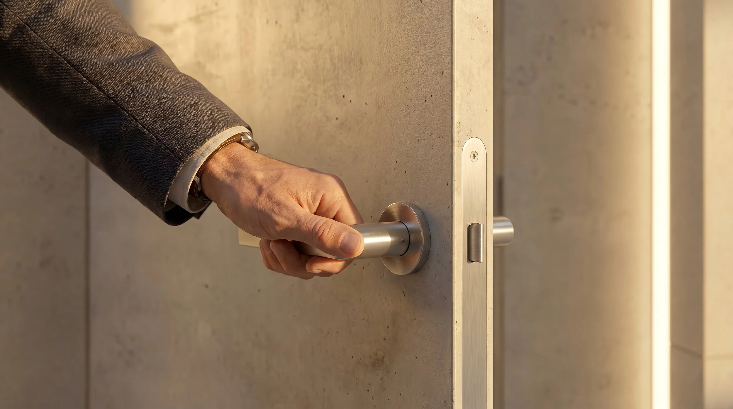 slick handle design for modern door by Marc Northstar