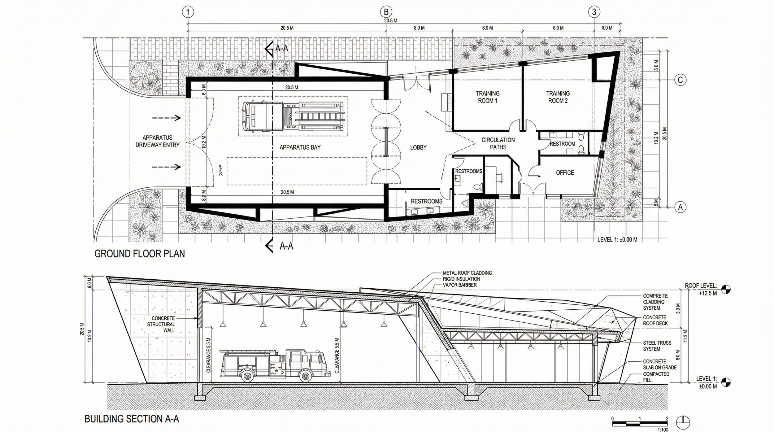 PLAN AND SECTION DRAWING