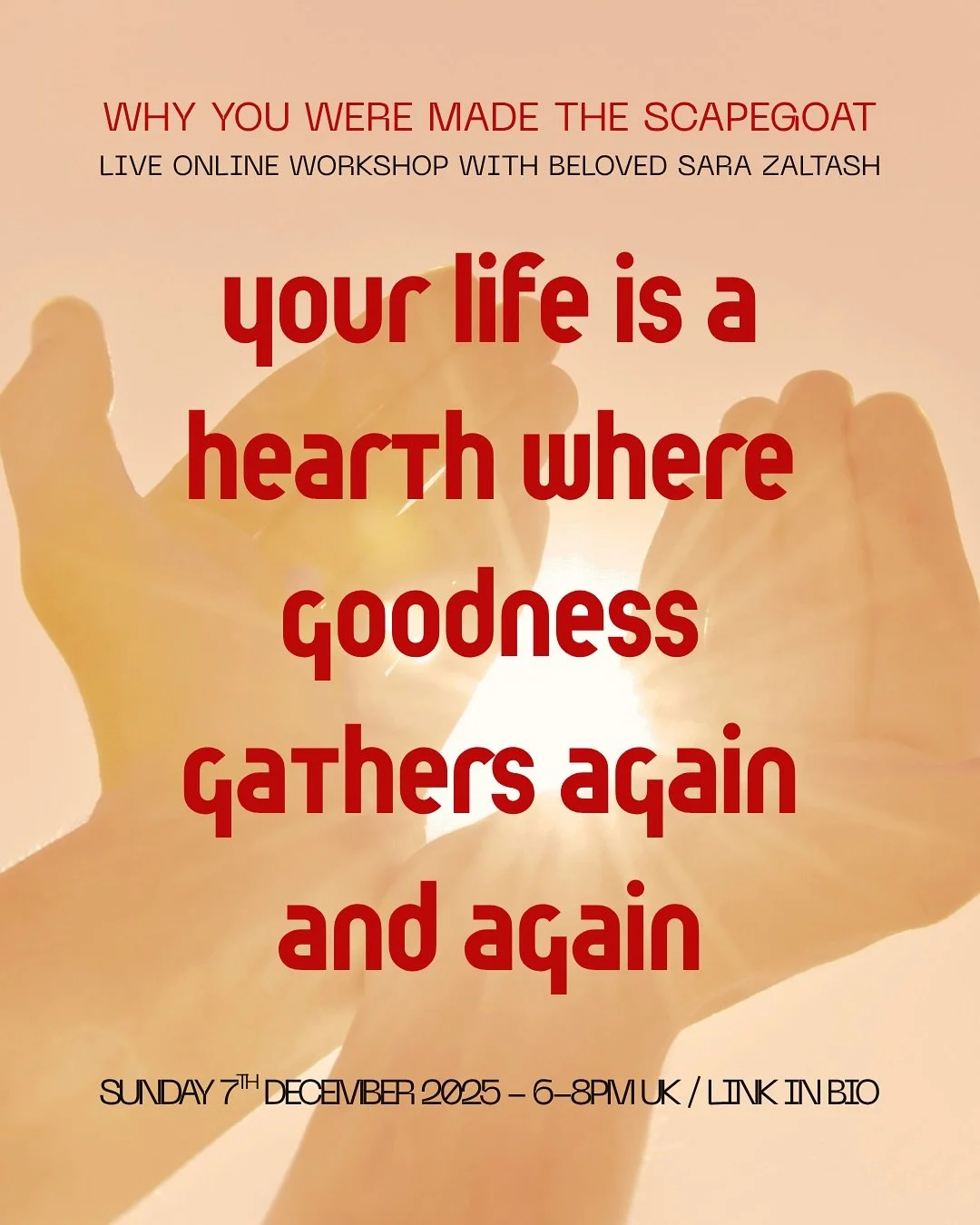 Scapegoating is an ancient pattern.
It appears in families, friendships, communities, movements &mdash; and in the global field.
If you&rsquo;ve ever been the one who &ldquo;held the blame,&rdquo; you&rsquo;re not alone.

This workshop is a space to 