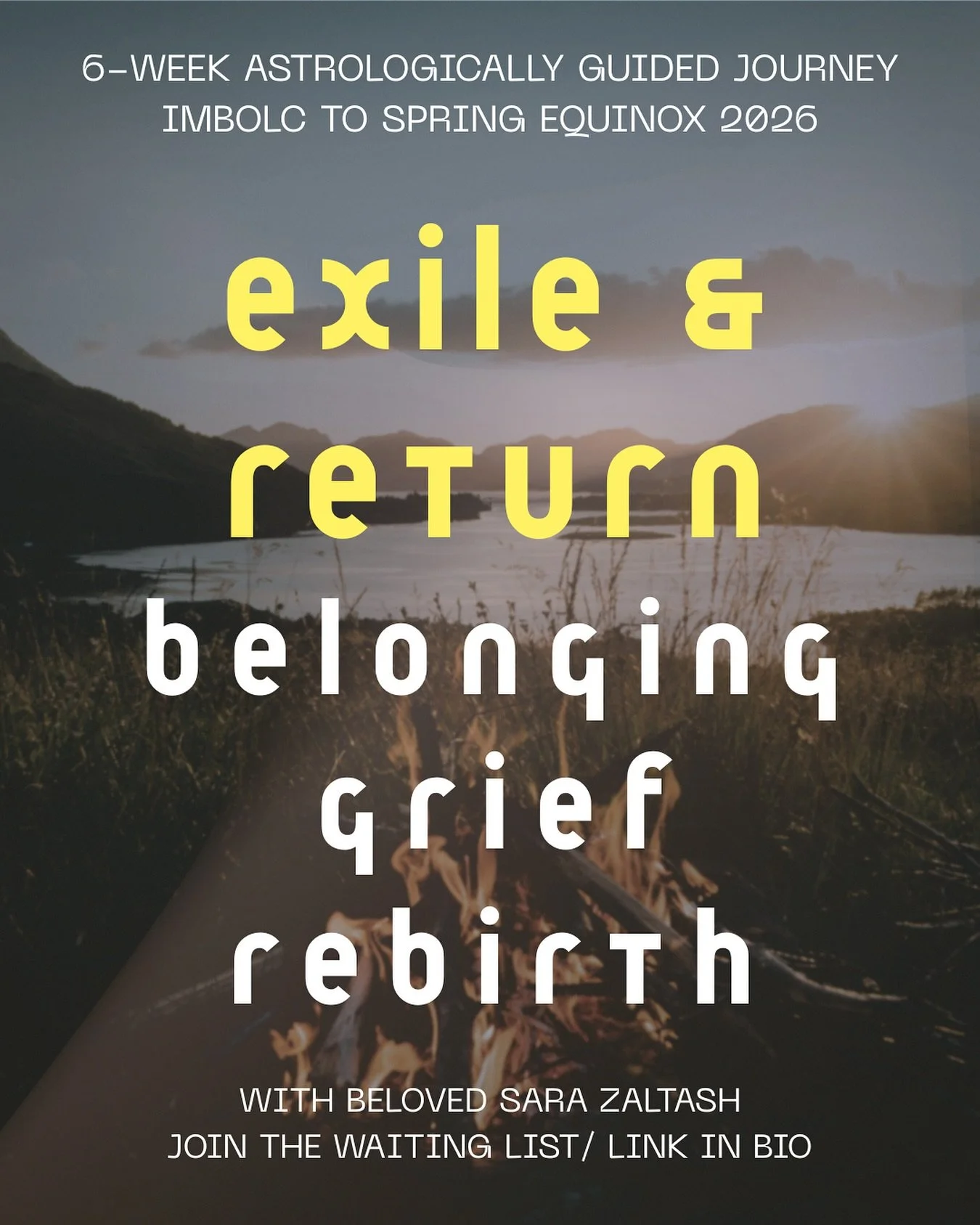 Every soul knows exile.
Every soul longs to return.

Between Imbolc and the Spring Equinox next year, I will be guiding Exile &amp; Return &mdash; a six-week journey into belonging, grief, and rebirth.

This work is emerging from the deep soil of my 