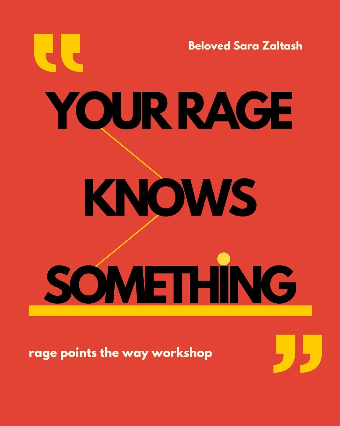Something is happening in our emotional lives right now.

Anger is rising. Old and deep. Radical and true.

Who told you that your rage is a problem to fix?

F☢️ck them.

Your rage is a compass.

*

I&rsquo;m holding a two-hour online workshop explor