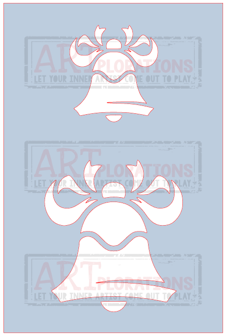 HOLIDAY BELL 10 mil stencil ($6)