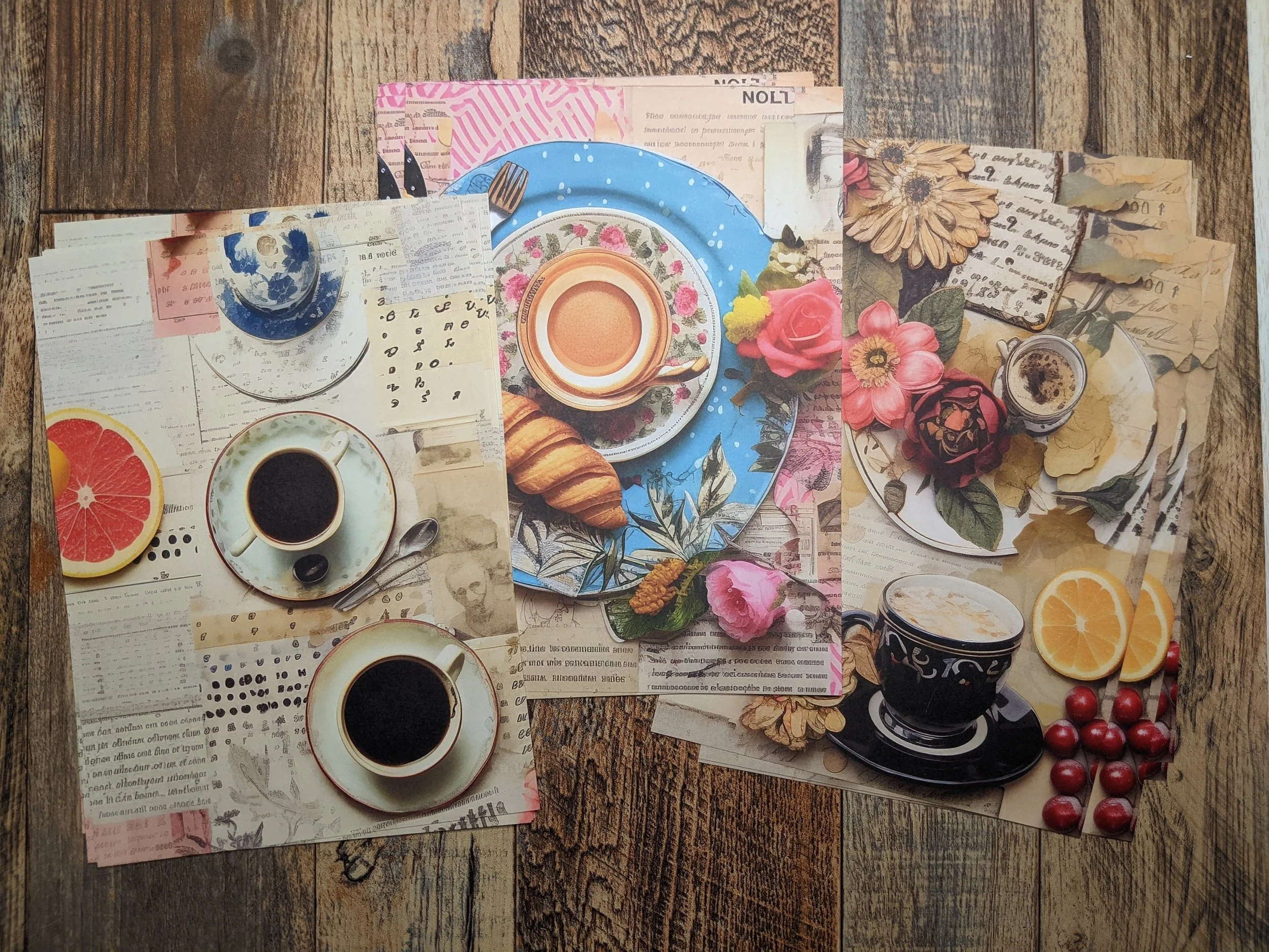 The Parisian Café: A flat-lay dream of coffee, croissants, and morning news.