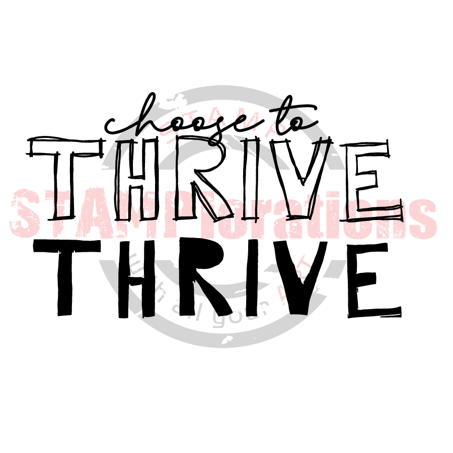 Simple Expressions: Thrive Clear Stamps