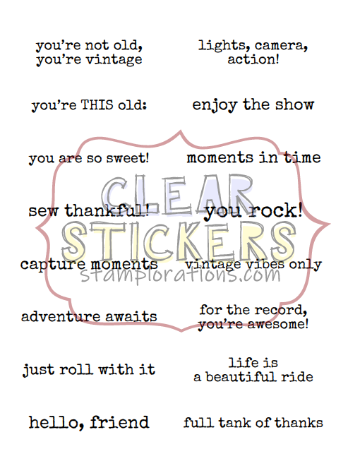 Nostalgic #1 - Clear Stickers