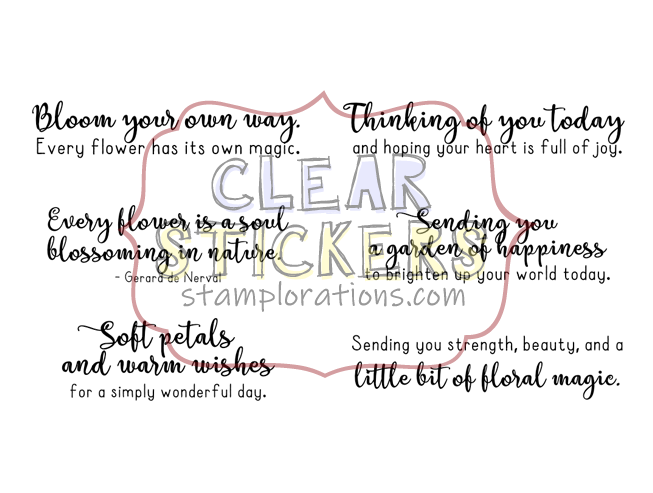 Floral Magic - Clear Stickers