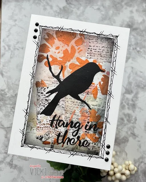 Botanicals, Perched Bird, Happy Flower Stencil, Word Die.jpg