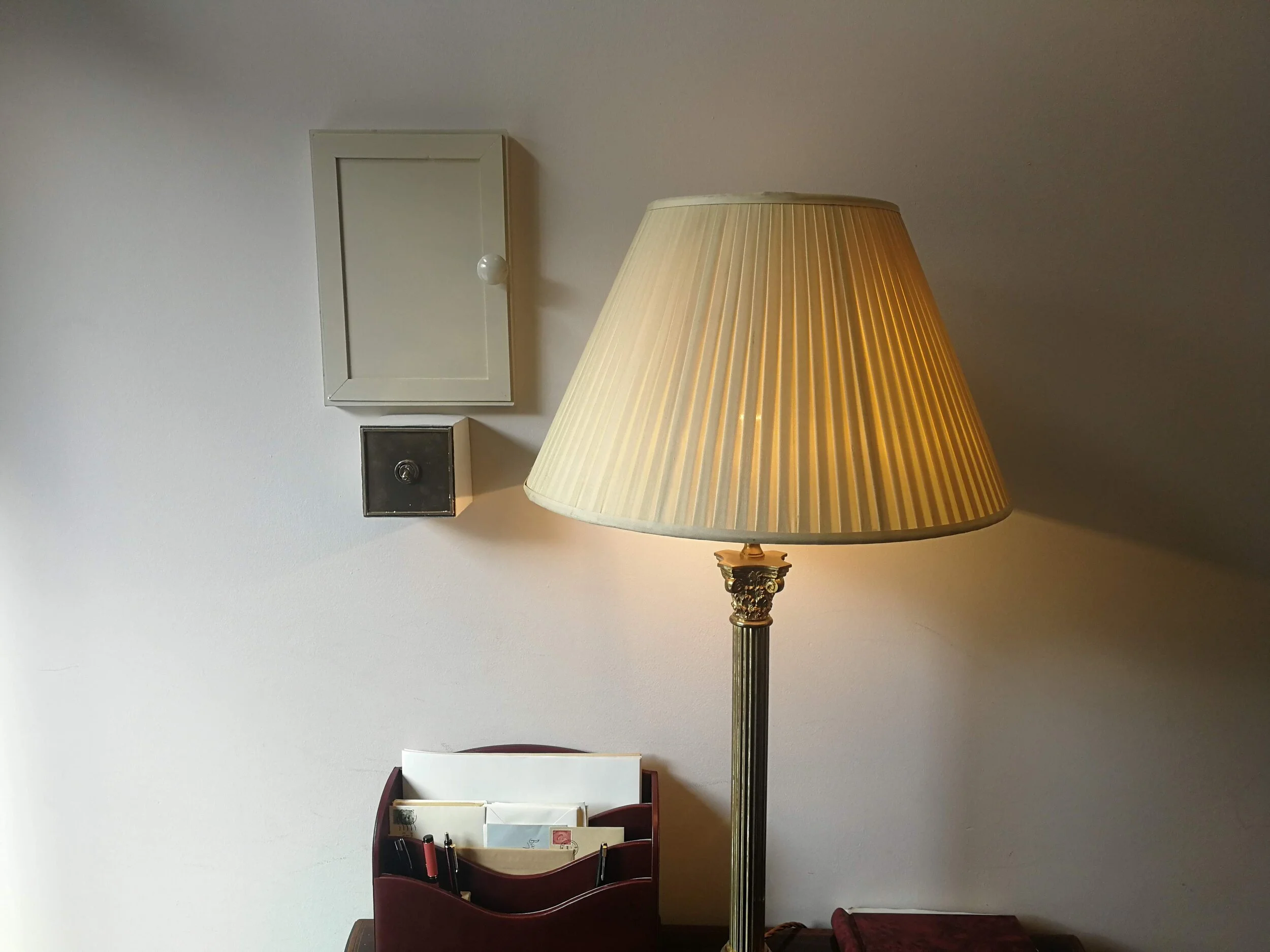 The Crown Season 4 - Modern Day Fire Alarm Trigger and Wall Sign Cover-Ups - Era 1970s/80s
