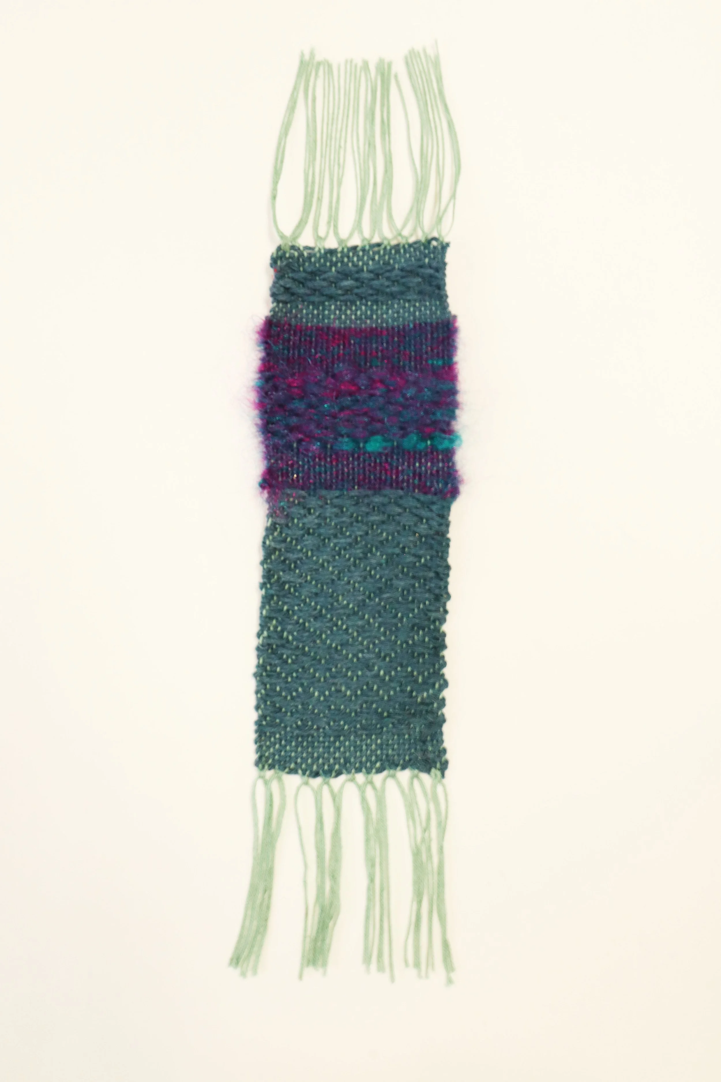 Grey and Purple woven bookmark