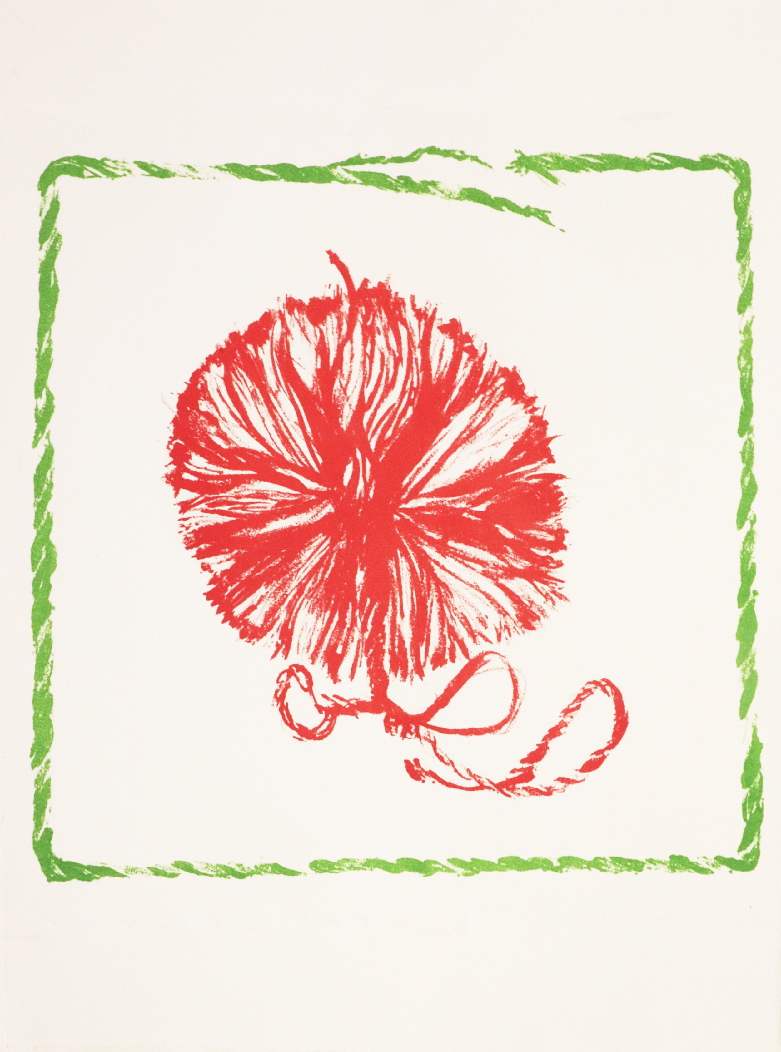 Coral Tassel and Lime Cord, 2024