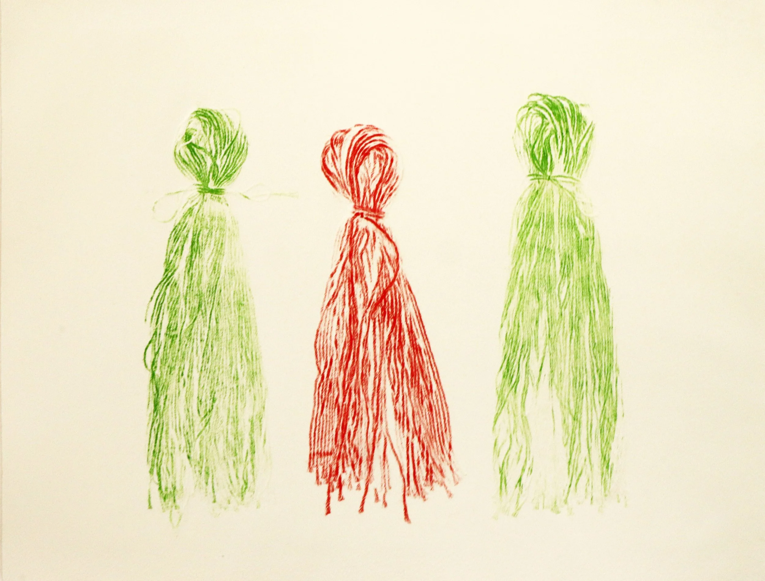 Three Tassels (Emboss), 2024