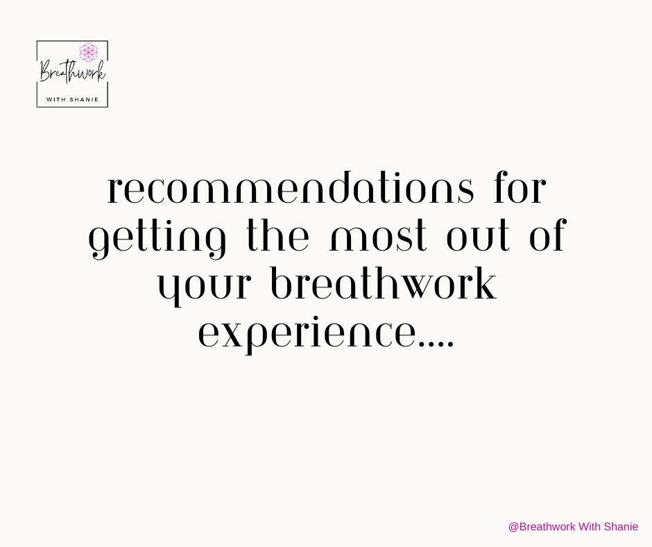 My recommendations getting the most out of your Breathwork experience - 
Our bodies have their own inherent wisdom, and the breath will always take you where you need to go. Ultimately you and your breath are your healer. My role as a Breathwork faci