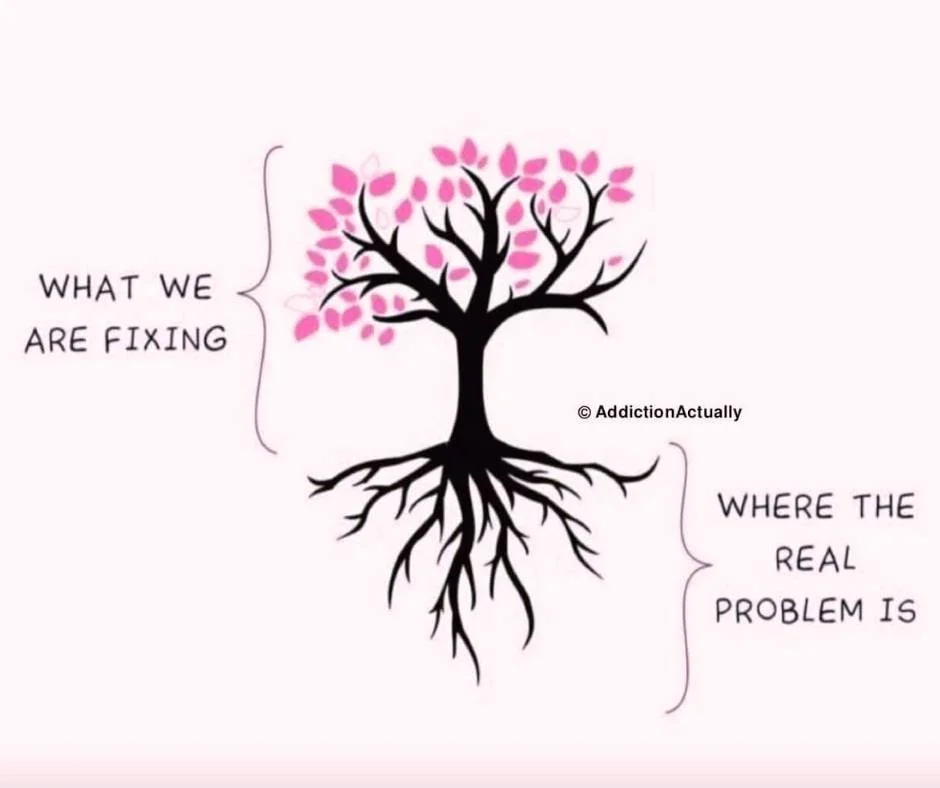What we see on the surface is often just the symptom.
The real work&mdash;and the real healing&mdash;happens deeper, beneath the surface.

Just like a tree, lasting change comes when we tend to the roots, not just the branches. 

This is the power of
