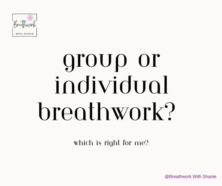 Group or Individual Breathwork &mdash; which is right for me?
A question I&rsquo;m asked all the time ✨
The truth?
There&rsquo;s no right or wrong choice.

Whichever path you choose, you&rsquo;re stepping into a journey of
self-awareness, emotional r