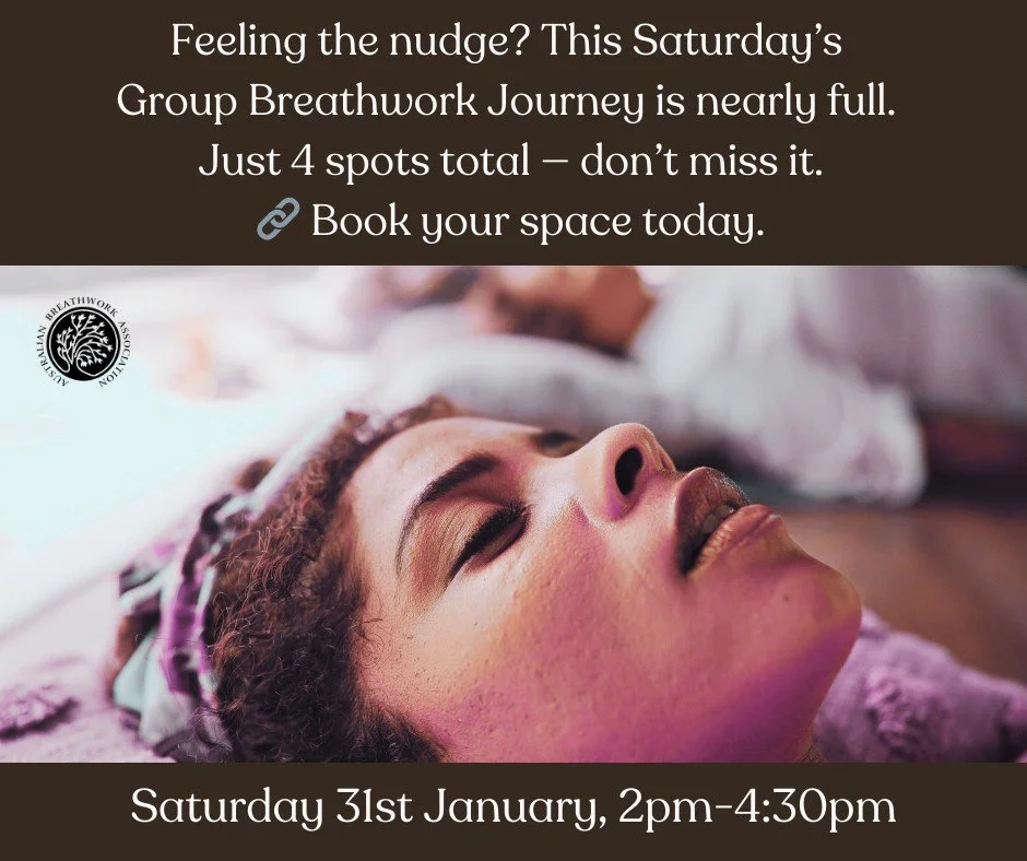 This Saturday | Group Breathwork Journey
🕑 2:00 &ndash; 4:30pm | 💫 $95

This week&rsquo;s theme is Allowing Abundance.
A space to soften, breathe, and gently explore what may be holding you back from receiving, creating, or trusting abundance in yo