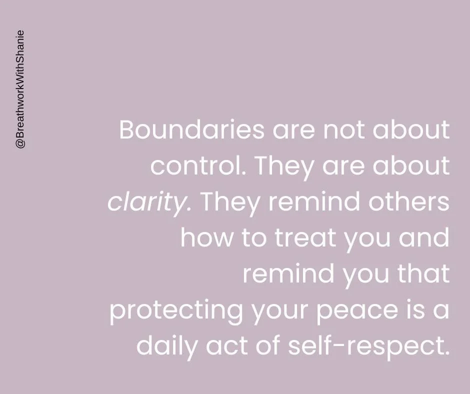 Boundaries aren&rsquo;t walls &mdash; they are clarity.
Each conscious breath reminds your nervous system that it is safe to honour what feels right for you.

Breath by breath, you return to yourself.
And from that place, protecting your peace become