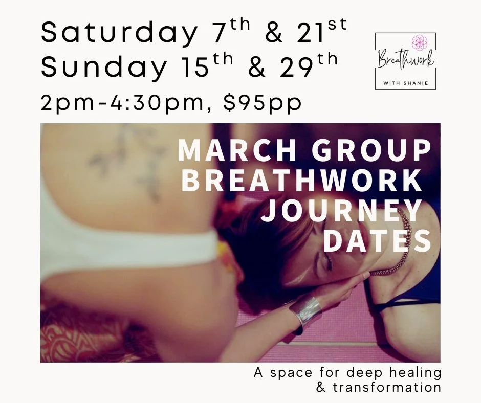 Shamanic Breathwork Group &ndash; March Dates 🌟

Are you feeling the call to slow down&hellip;
to create space&hellip;
to breathe a little deeper into yourself?

This March, I&rsquo;m holding  small, intimate Shamanic Breathwork journeys (maximum 4 
