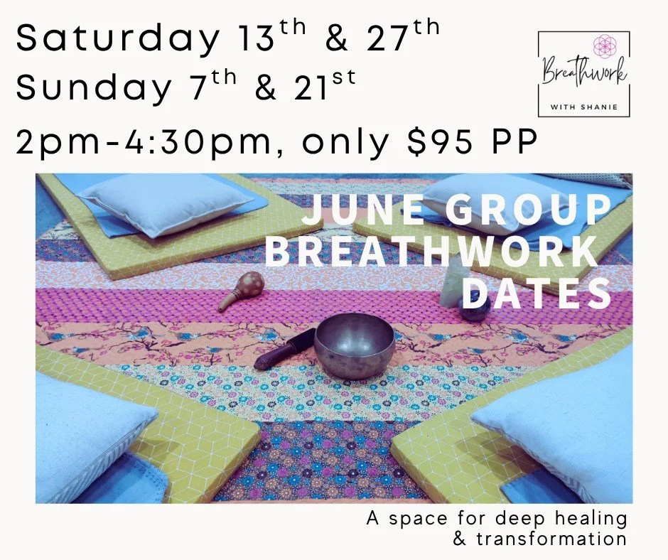 JUNE GROUP BREATHWORK DATES

Join me in one of my upcoming Shamanic Breathwork Groups designed to help you reconnect, release and return home to yourself. Each session includes a guided shamanic meditation and up to 80 minutes of breathwork, held in 