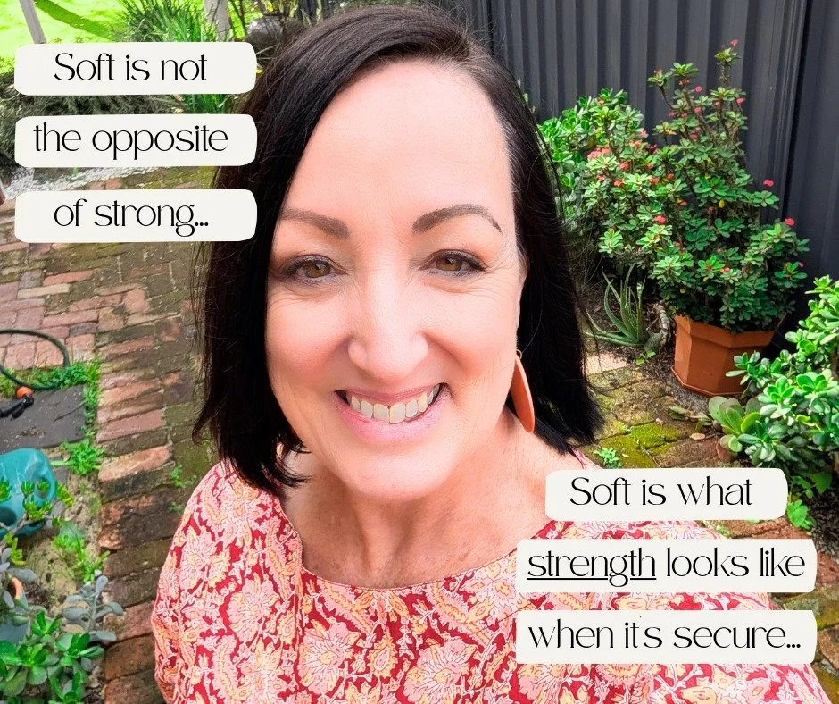I often invite my clients to breathe in softness.

Not because softness is weakness, but because softness creates the safety needed for real strength to emerge.

Then I came across this quote:

"Soft is not the opposite of strong. Soft is what s
