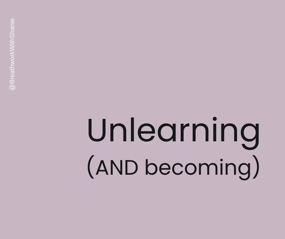 Unlearning&hellip; AND becoming.

Letting go of who you were taught to be,
and making space for who you really are. 💜
,
,
,
,
,
,
#breathe #release #letgo #trust #becoming #unlearning #process #spiritualgrowth #perthhealing #consciousness #perthbrea