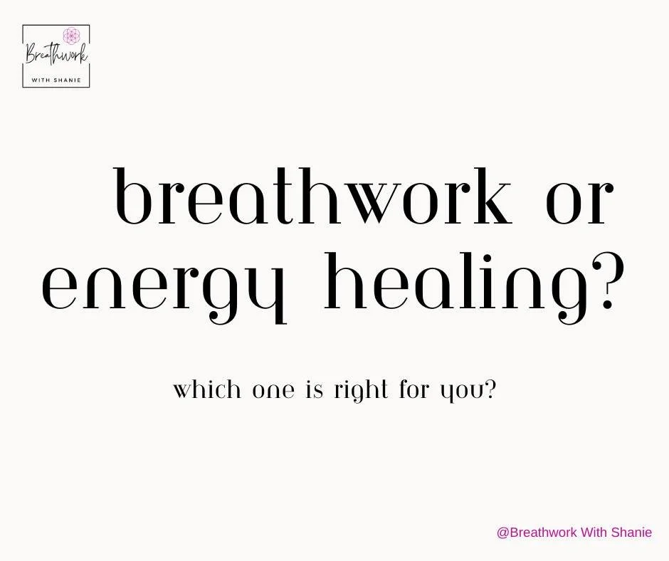 One of the questions I&rsquo;m asked most is &ldquo;should I chose Breathwork or Energy Healing? The truth is&hellip;&hellip;there is no wrong choice. Both are beautiful modalities. They simply invite healing in different ways. 🙌

Breathwork may be 