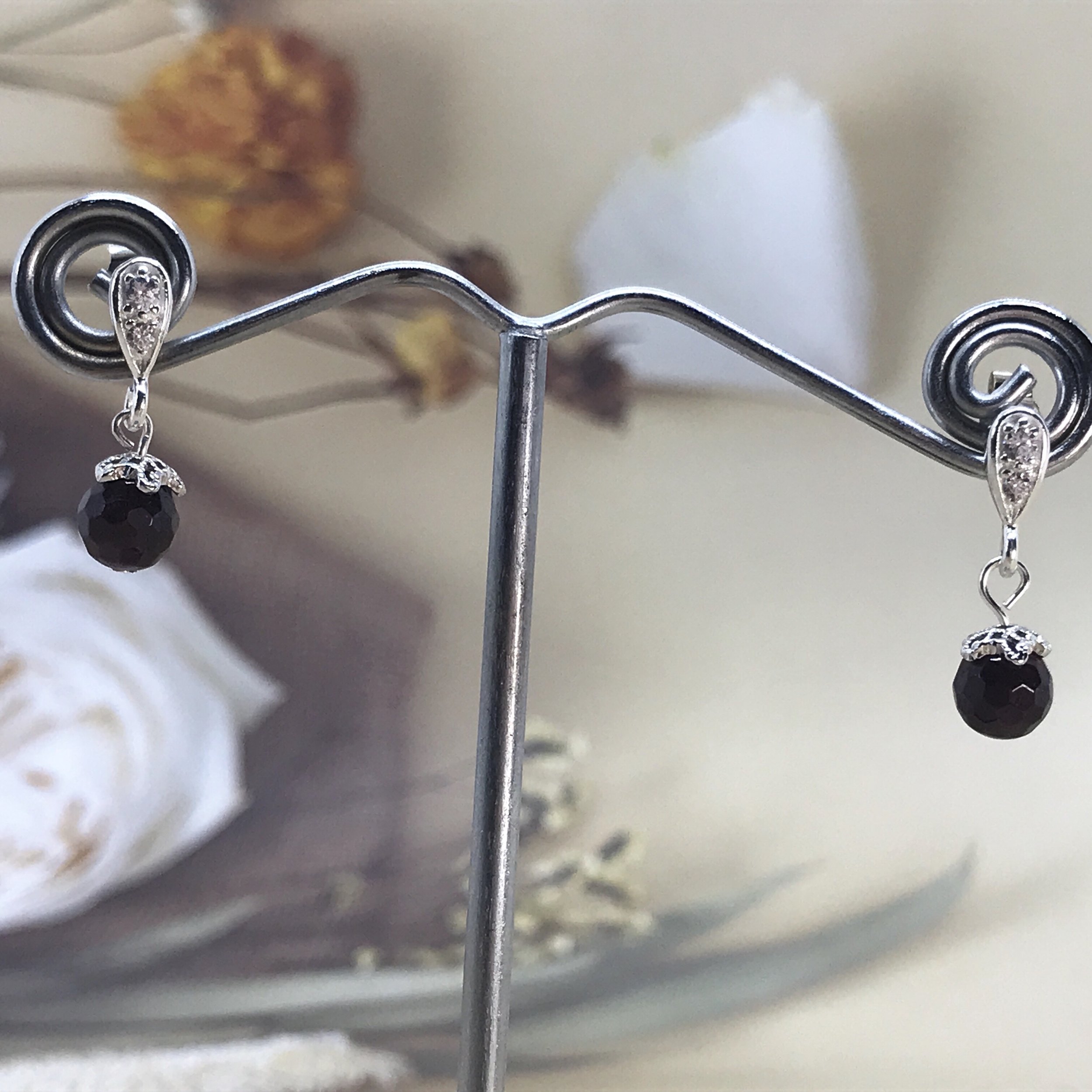 GARNET EARRINGS ON CZ STUDS 3.jpg
